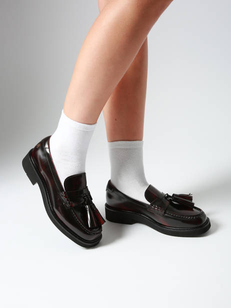 Mocassins Uit Leder Tommy hilfiger Rood accessoires 8749XJS ander zicht 1
